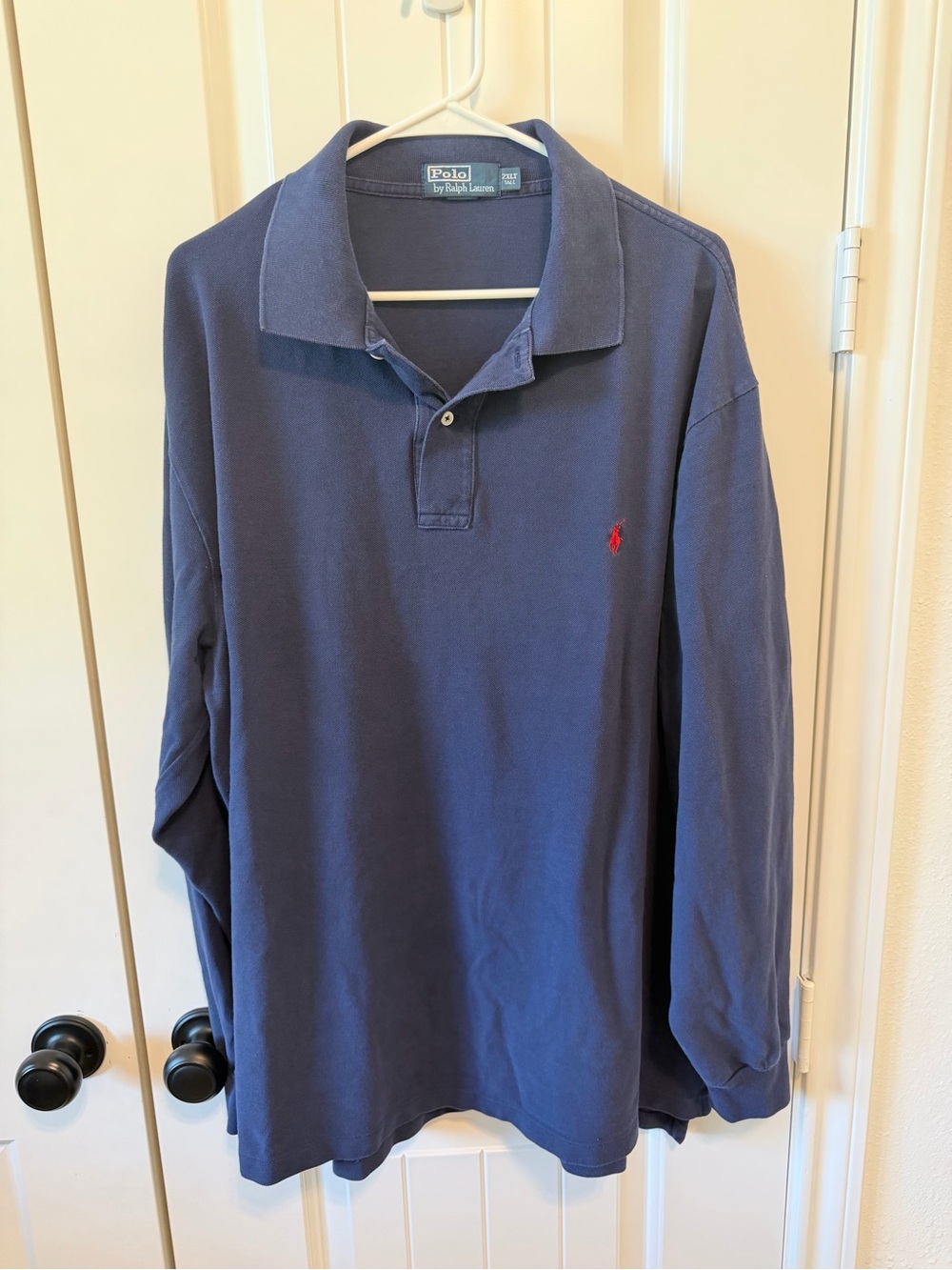 Polo Ralph Lauren Men’s 2XLT Navy Long Sleeve Polo Big & Tall